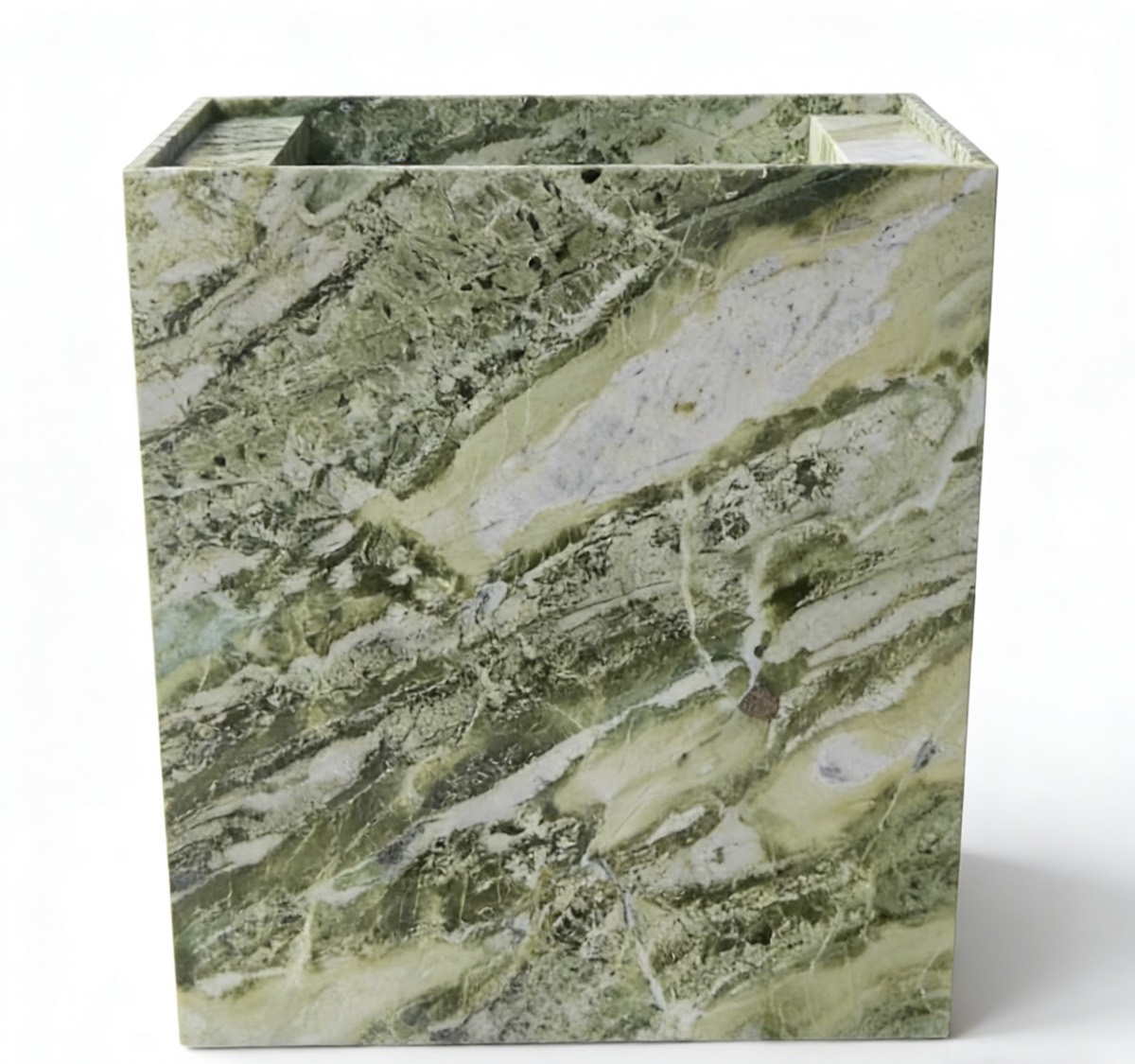 Luxury green marble pedestal sink